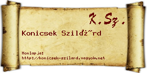 Konicsek Szilárd névjegykártya